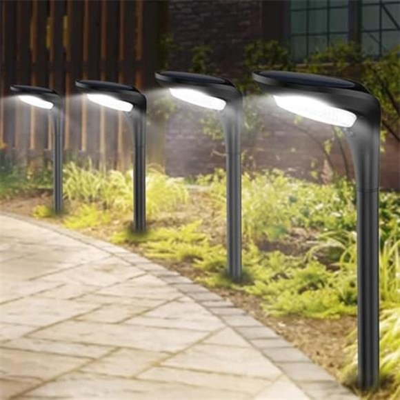 150 Lumen Bright Solar Outdoor Lights,4 Pack Solar Pathway Lights Waterproof - Picture 1 of 7